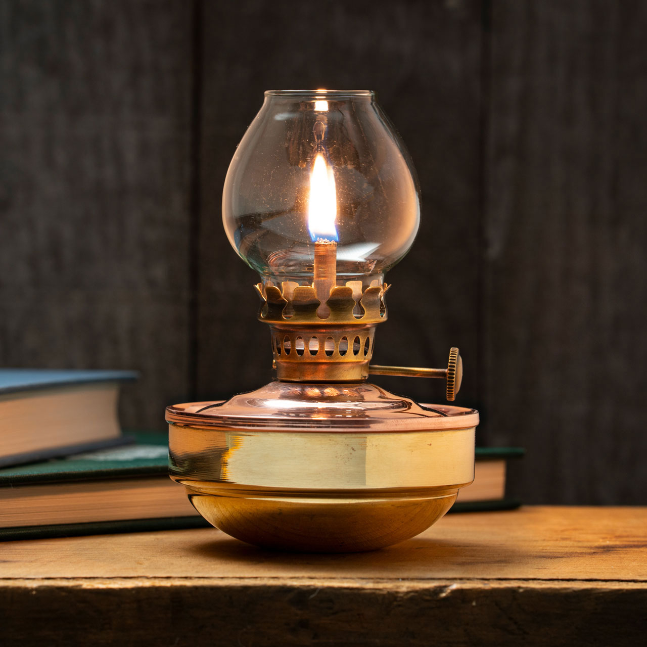 antique brass kerosene lantern