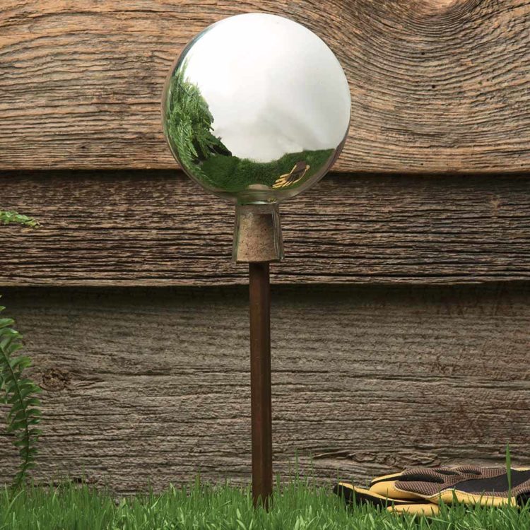 Mirror Globe Shaped “Garden Guardian”