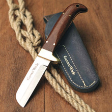 Bushcraft Chisel Knife - G10 Handle and Leather Sheath