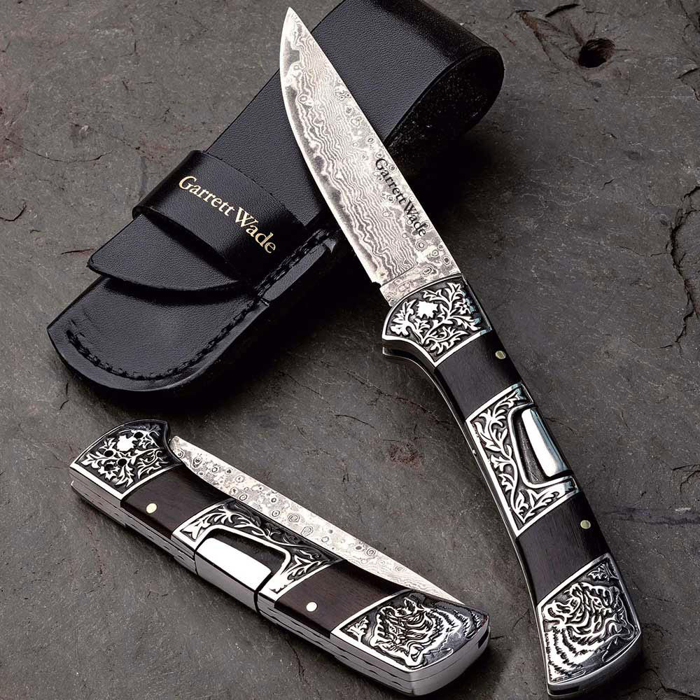 Image of Damascus Blade Knife with Sheath