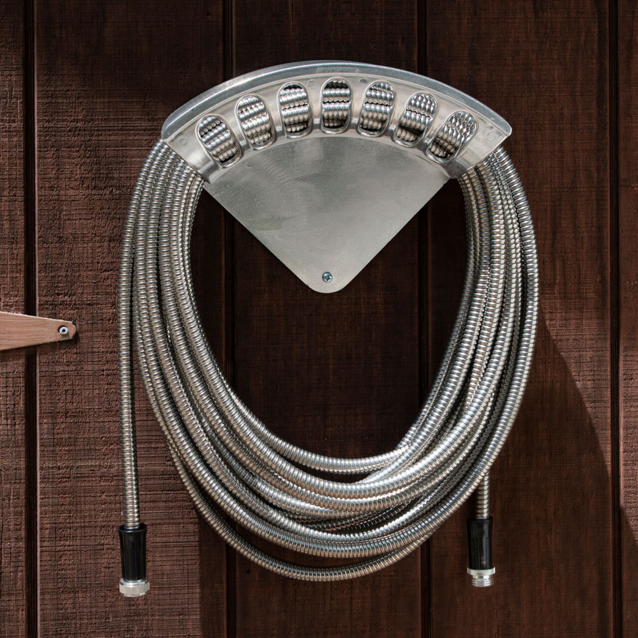 Image of Ultra-Durable Garden Hose and Rack Set