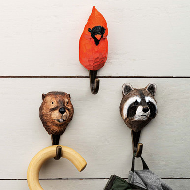 Carved Animal Hooks