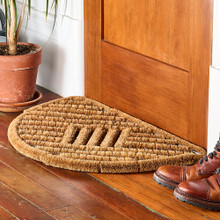 Winston Porter Ahriella Natural Flocked Coir and Rubber Large Door Mat,  Thick Durable Doormats & Reviews