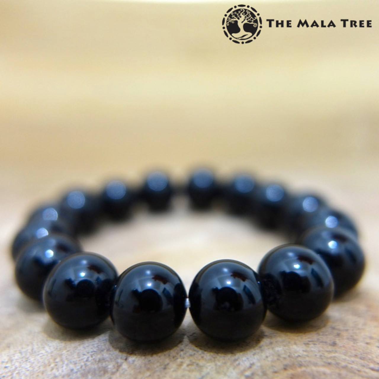 Evil Eye, Black and Golden Obsidian Crystal Bracelet