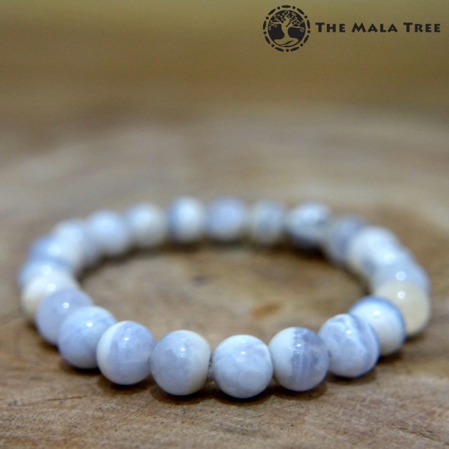 BLUELACE AGATE BRACELET - The Mala Tree