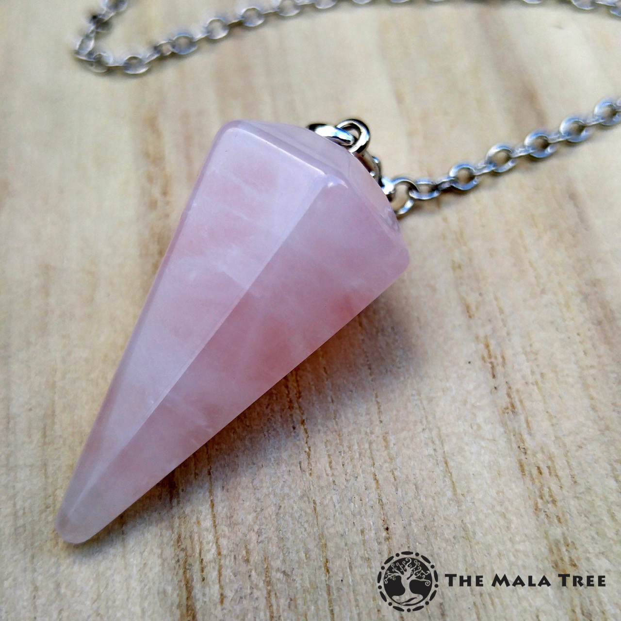 real rose quartz pendulum