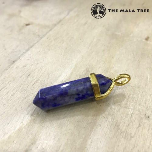 LAPIS LAZULI Pinchbeck Double Terminated Pendant LAPIS LAZULI Pinchbeck Double Terminated Pendant