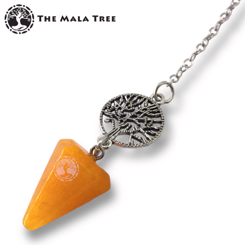 ORANGE AVENTURINE Tree of Life Pendulum