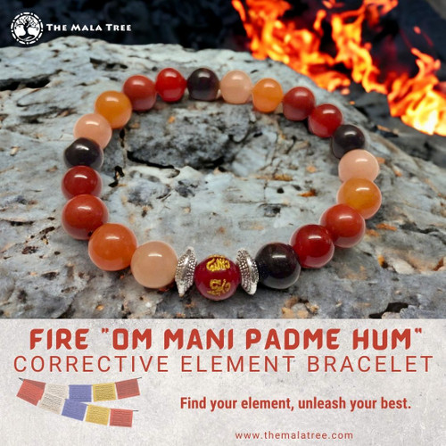 FIRE "OM MANI PADME HUM" Corrective Element Bracelet