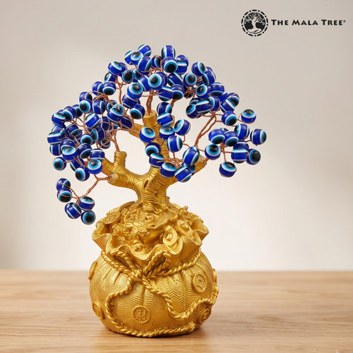 GOLDEN WEALTH BAG EVIL-EYE MONEY TREE
