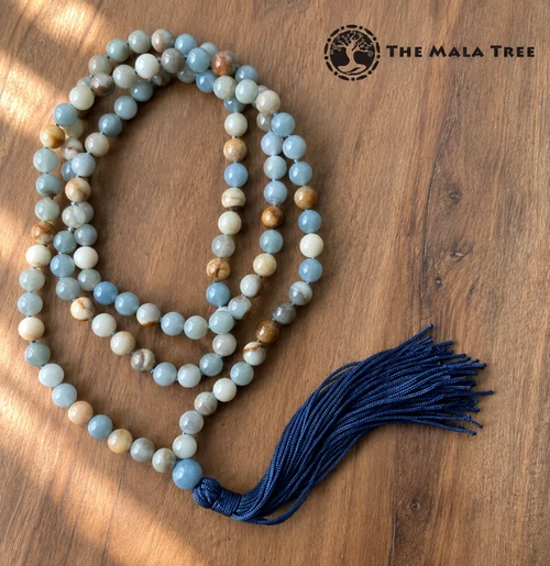 All BLUE CALCITE Classic 108 Mala 
