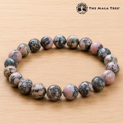 RHODONITE with Pyrolusite Matrix Bracelet