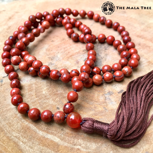 RED JASPER Classic 108 Japa Mala RED JASPER Classic 108 Japa Mala