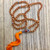 Tibetan Style ORANGE AVENTURINE Bespangled Mala