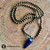 PYRITE Classic 108 Japa Mala with Lapis Lazuli Pendulum Guru