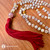 *ON-HAND / 1 PIECE* SAKURA AGATE with FACETED RUBY  and GOLD Tibetan Style Mala 