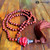 RED JASPER & CINNABAR BUDDHA OF HAPPINESS Bespangled 108 Mala