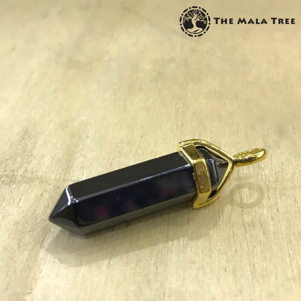 HEMATITE Pinchbeck Double Terminated Pendant