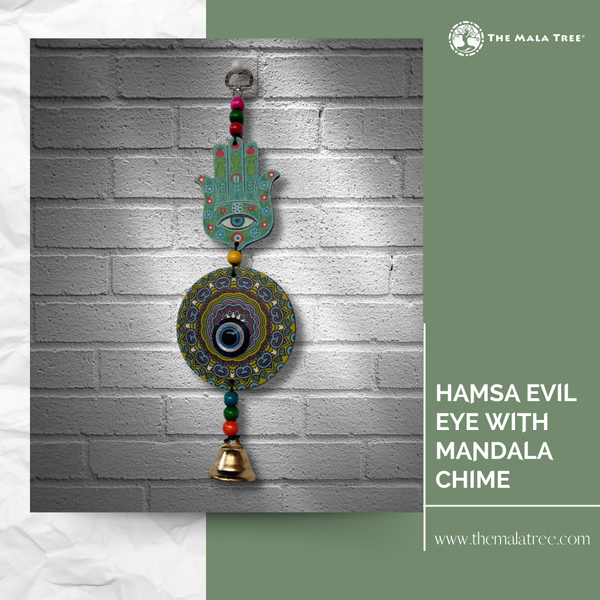Hamsa Evil Eye with Mandala Chime.