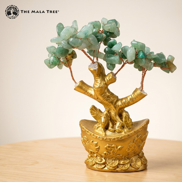 GREEN AVENTURINE WEALTH INGOT (MONEY BAR ) TREE