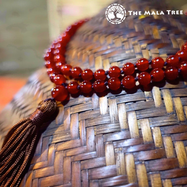 RED CARNELIAN  Classic 108 Japa Mala