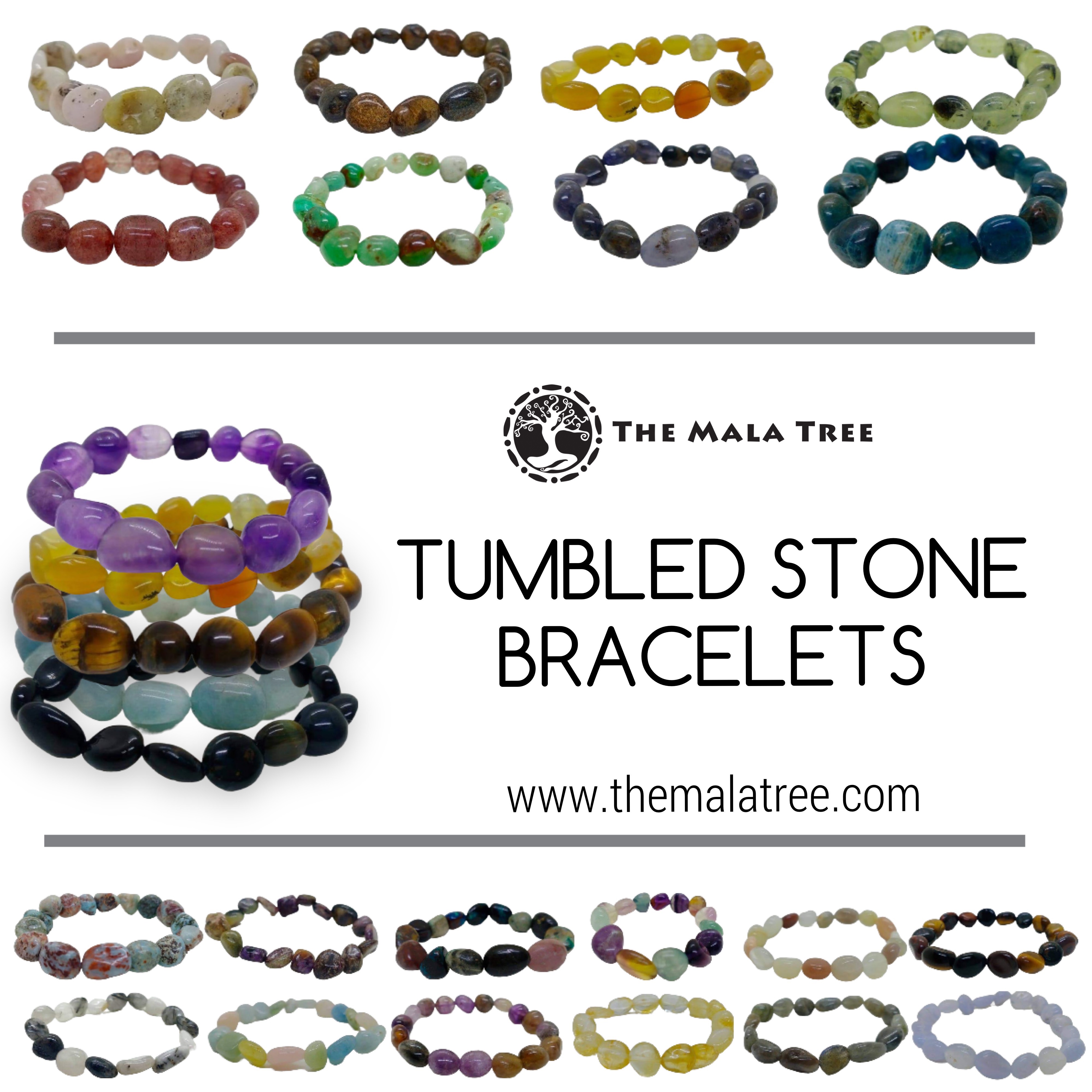 Gemstone Bracelets in London, UK | Coloured Stone Bangles Online