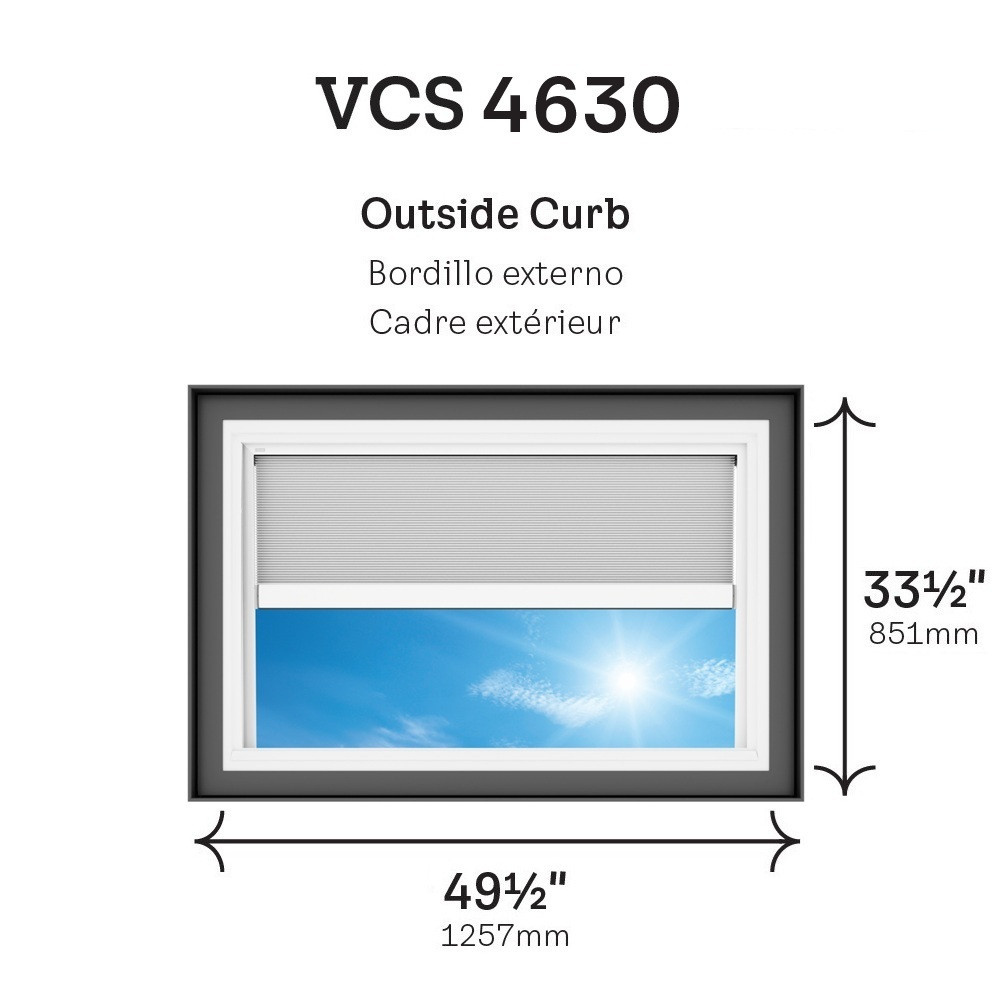 VELUX VCS 4630 Solar Powered Venting Curb Mount Skylight
