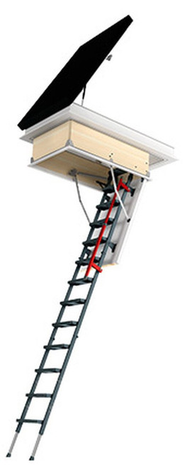 Fakro DRL 27.5 in. x 59.5 in. Flat Roof Access Hatch with Metal Attic Ladder