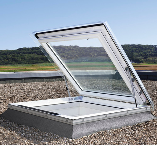 VELUX 100x100 cm Flat Roof Exit Skylight with Polycarbonate Dome