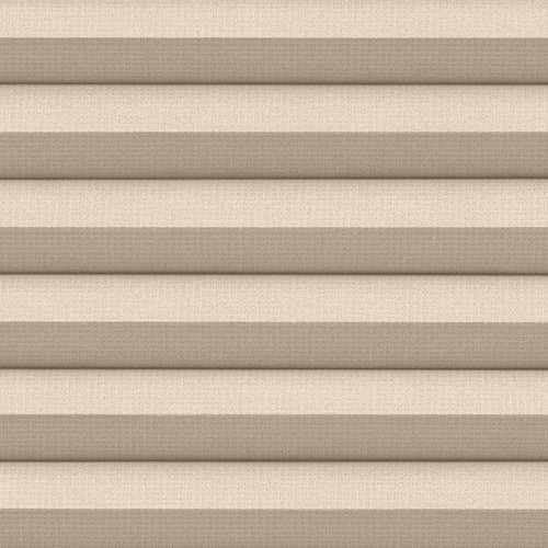 Swatch - beige double-pleated room darkening shade
