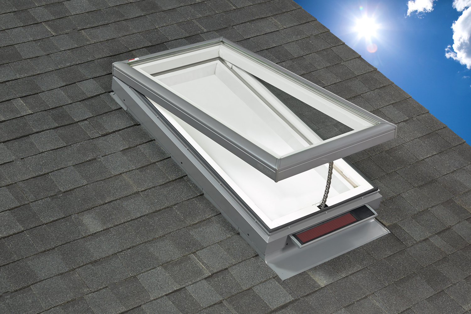 VCS solar powered venting skylight system VCS solar powered venting skylight system