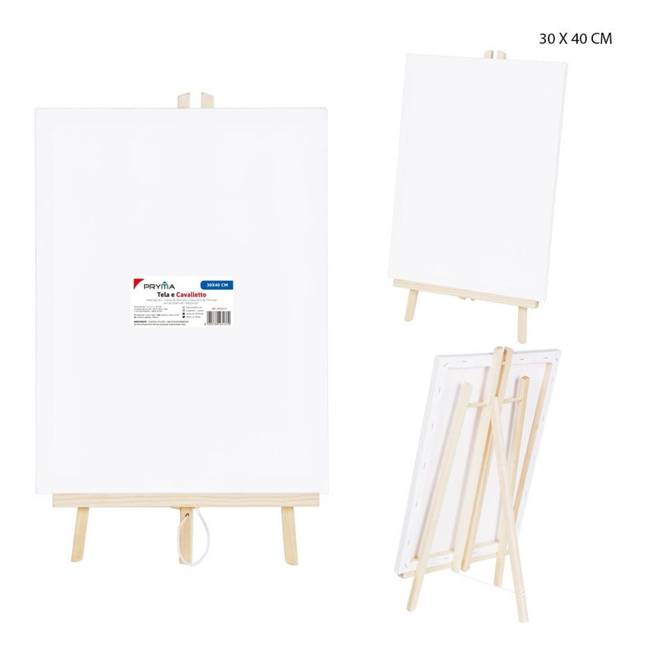 Pryma - Cavalletto legno + tela pittura 30x40Cm - CZ Store