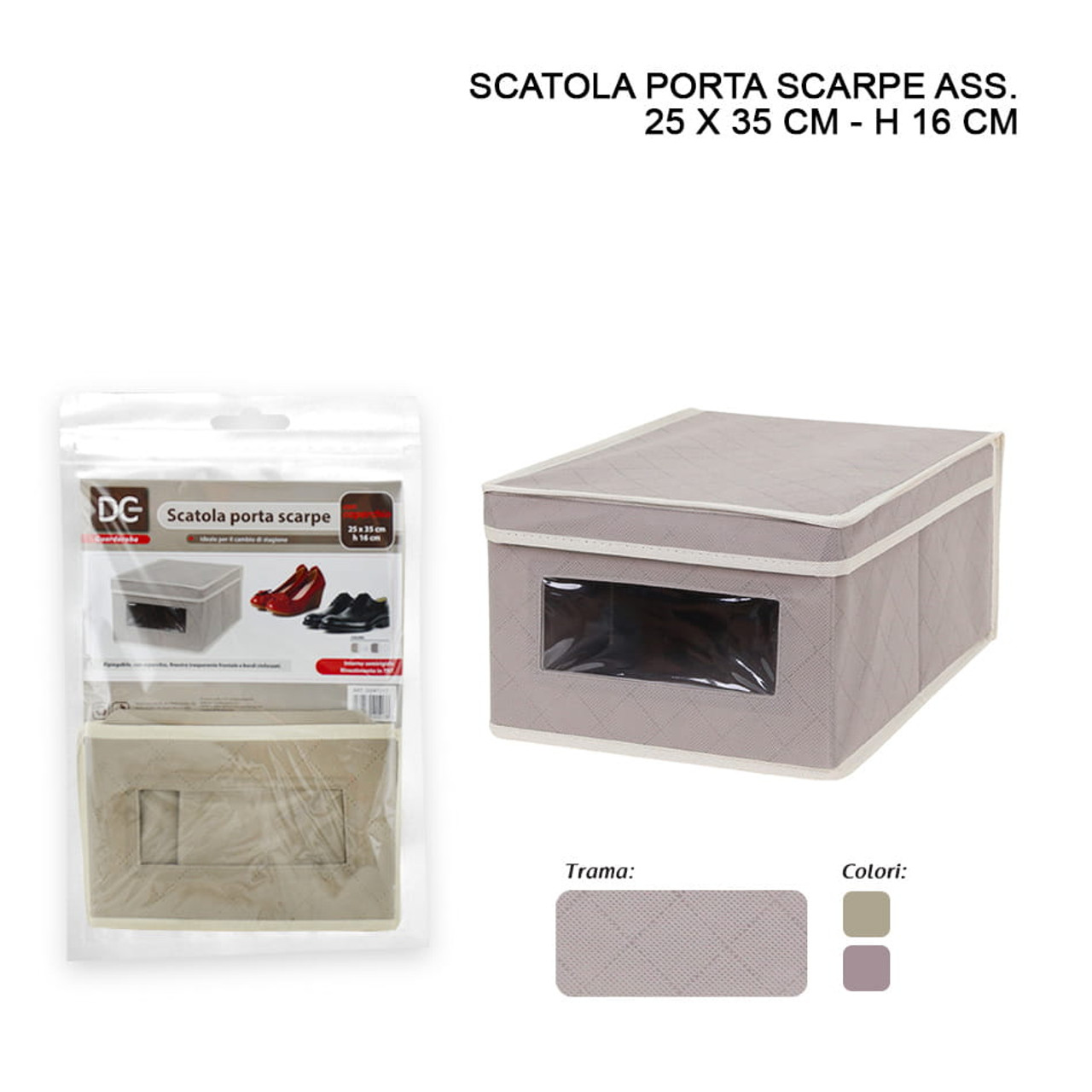 Dc - Scatola Porta Scarpe 25X35X16Cm - CZ Store