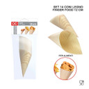 Dc Cono Legno Finger Food 12Cm 14Pz