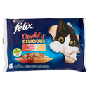Felix - Doubly Delicius Selezione Deliziosa Manzo/Pollame e Tacchino/Fegato Gr.85X4