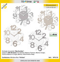 Virtime - Orologio Parete Big Numbers 32.8X34.5 Cm 4 Colori Assortiti