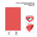 Foglio gomma EVA 40x60 cm 2 mm Corallo 1 pz