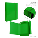 Pryma - Cartella 3/l  con elastico piatto verde d5
