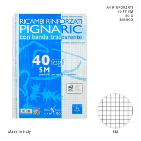 Pigna - Ricambi Rinforzati A4 40FF 80g 5M Bianco