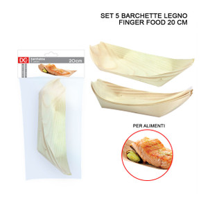 Dc Barchetta Legno Fingerfood 20Cm 5Pz