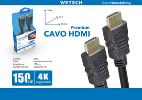 Wetech Cavo Hdmi 1.5Mt 4K-2