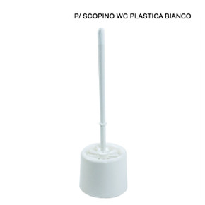 Dc - Porta Scopino Wc Plastica D.12.5Cm Bianco