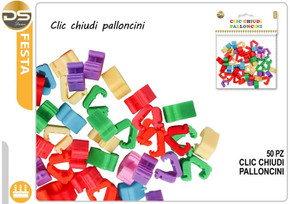 Dz - Party Clic Chiudi Palloncini 50Pz