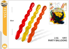 Dz - Party 10 Palloncini Lunghi 90Cm Colorati