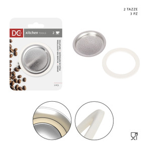 Dc Casa Guarnizione 2Pz Filtro Caffettiera 2Tz