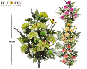 Bel Flowers® Frontale Grande Lavanda/Orch/Zinnia H60 35Cm-Box