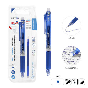 Pryma - Penna Cancellabile Scatto 0.7Mm + Ricarica Blu Bl.