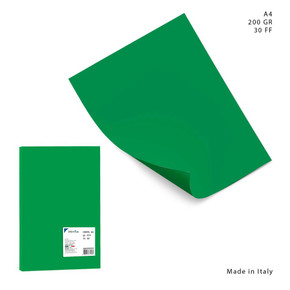 Pryma -  Carta colorata A4 200G 30FF verde