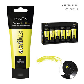 Pryma - Colore acrilico 75Ml  n.215  giallo limone