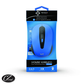 Mouse ottico wireless con ricevetori usb-blu massima precisione